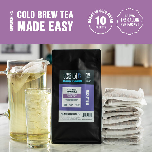 Lavender Chamomile Cold Brew Packets (Soft Chamomile Herbal Tea