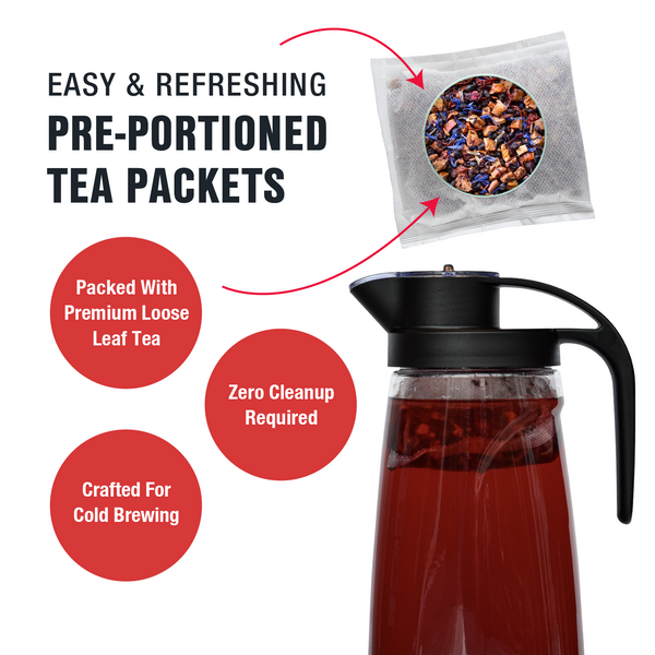 Cold Brew Iced Tea Starter Kit - 6 Pack & Pitcher | Tiesta Tea