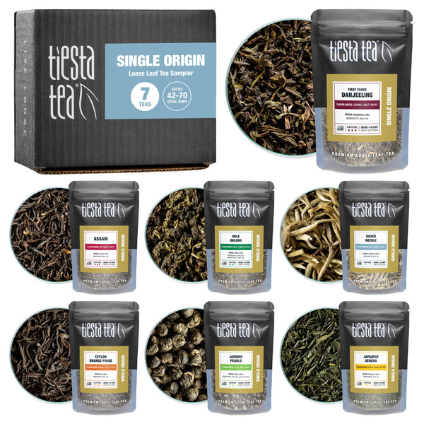 Single Origin Sampler Dry Flight (7 Loose Leaf Teas) | Tiesta Tea