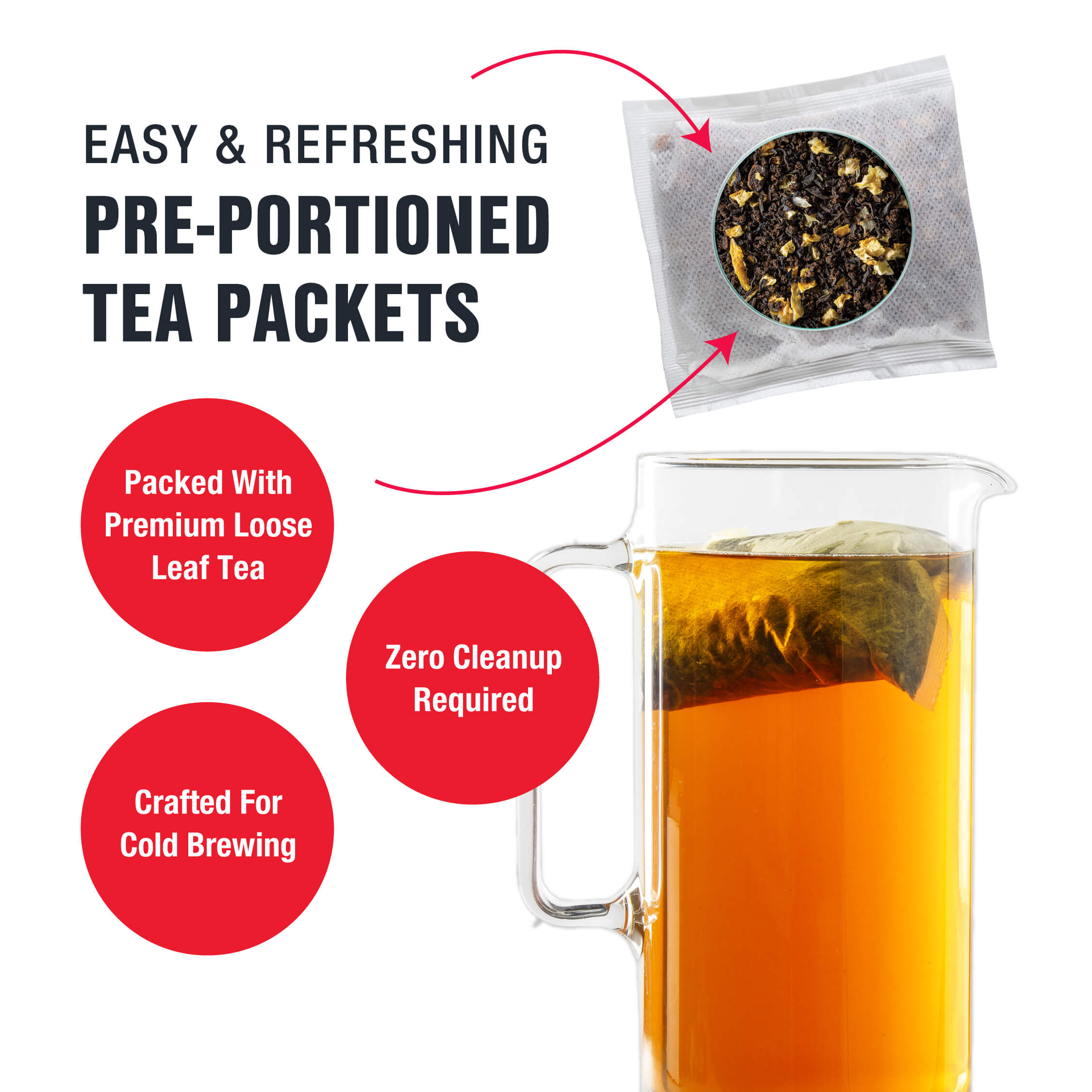 Lemon Black Tea Cold Brew Tea Packets (Lemon Citrus Black Tea