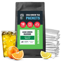 Lean Green Machine Cold Brew Tea Packets (Light Citrus Green Tea
