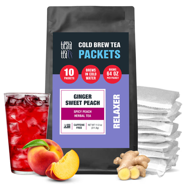 Ginger Sweet Peach Cold Brew Tea Packets (10pack)