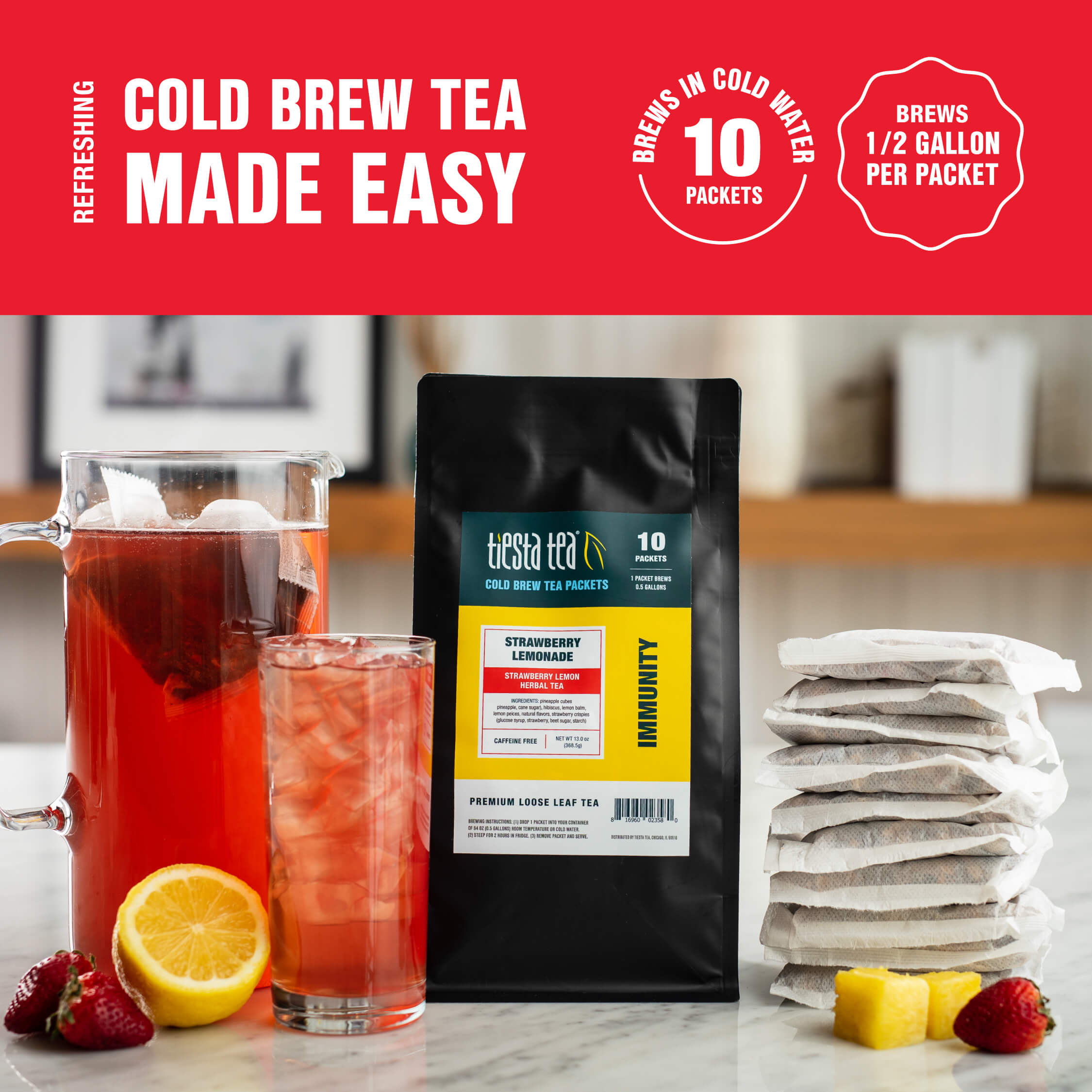Strawberry Lemonade (Strawberry Lemon Herbal Tea) | Tiesta Tea