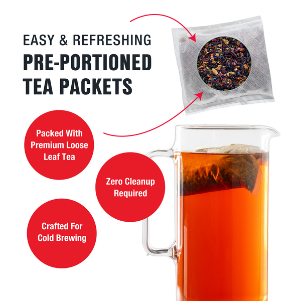 Raspberry Razzle Cold Brew 2qt Pitcher Packs (10pack) – Tiesta Tea