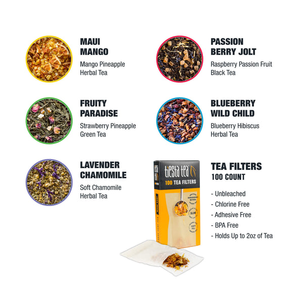 Tiesta Tea Basics Kit (5 Loose Leaf Teas and Accessories) Tiesta Tea